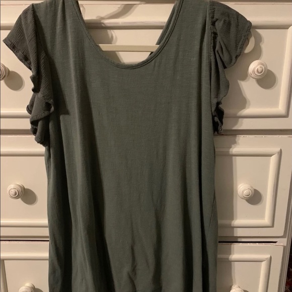 Francesca’s Alya Dark Green Blouse - Picture 1 of 5